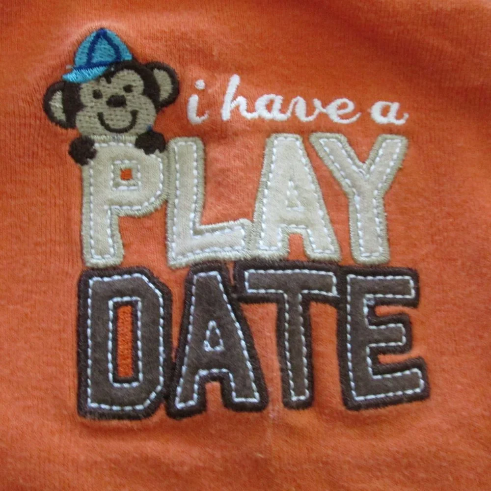 Carters Bodysuit Bundle Infant Boys 3M Orange‎ Yellow Daddy Striped Short Sleeve